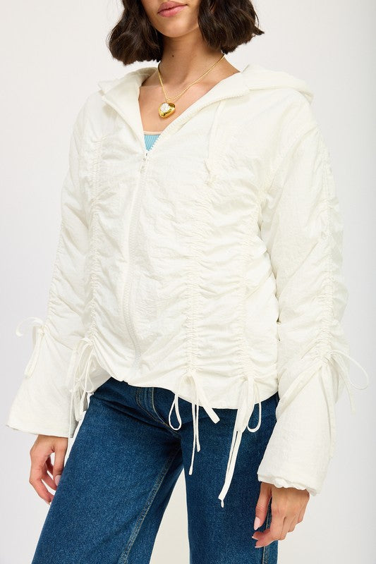 Ruched Ruff Jacket