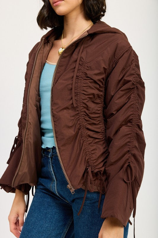 Ruched Ruff Jacket