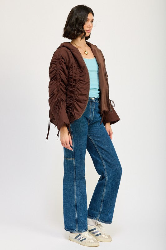 Ruched Ruff Jacket