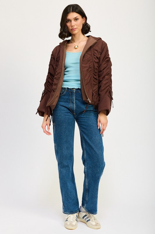 Ruched Ruff Jacket