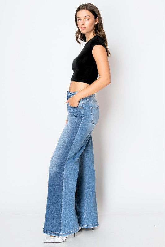 Tummy Control 90’s. Intake High Rise Wide Jeans