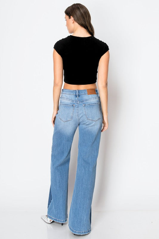 Tummy Control 90’s. Intake High Rise Wide Jeans