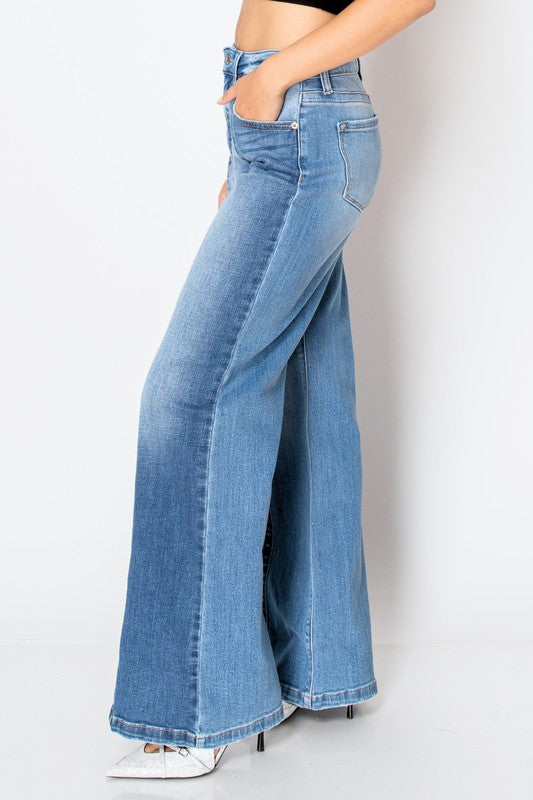 Tummy Control 90’s. Intake High Rise Wide Jeans