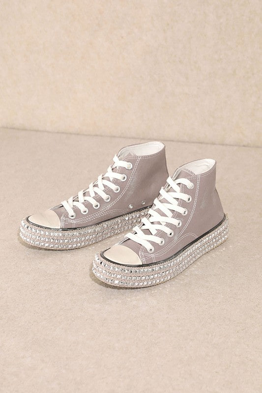 D-Chantel High Top Studs Sneakers