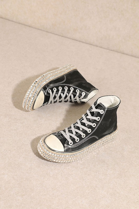 D-Chantel High Top Studs Sneakers