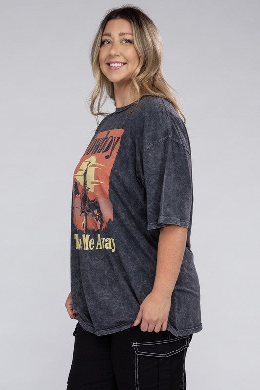 Plus Cowboy Take Me Away Graphic Top