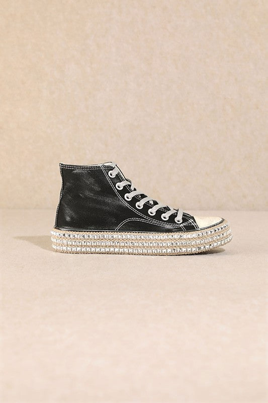 D-Chantel High Top Studs Sneakers