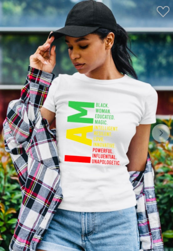 I AM Letter Graphic Women Tee