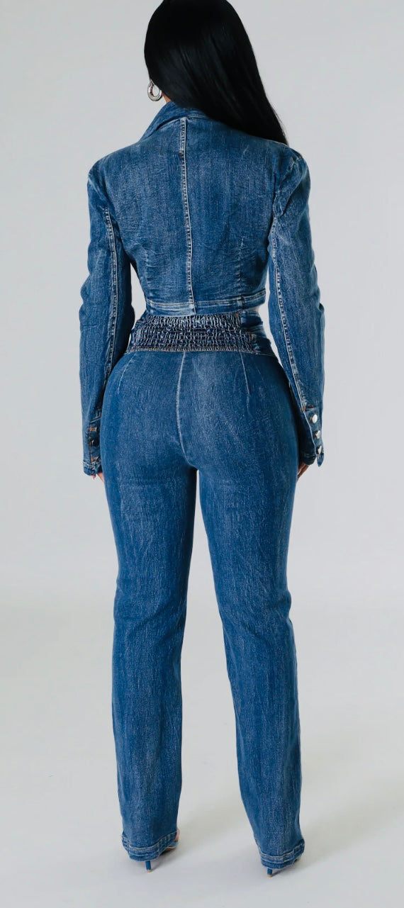 Cool Chick Denim Pant Set