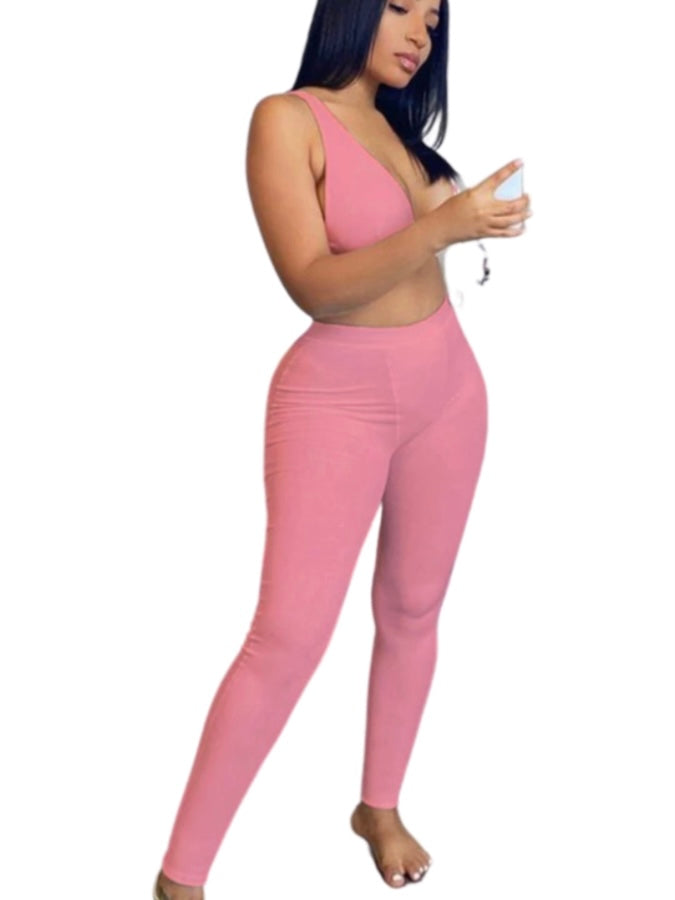 Just Like That 2 Piece Ribbed Sports Set