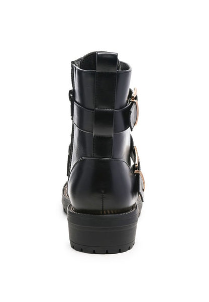 Billy Atta Girl Metal Chain Detail Bike Boot