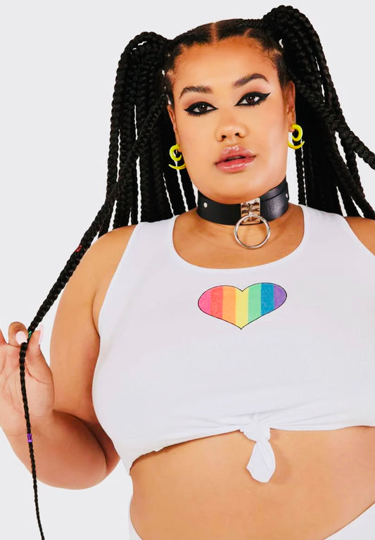 Curvy Rainbow Squad Tank Top