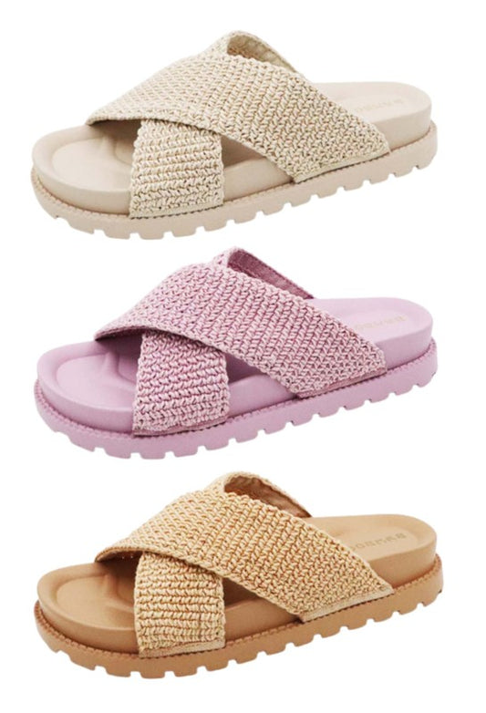 Open Toe Knit Sandals