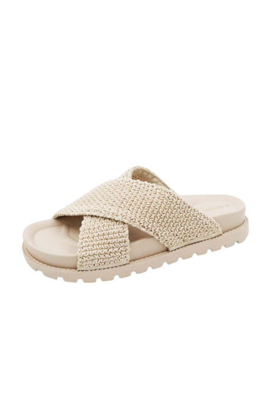 Open Toe Knit Sandals