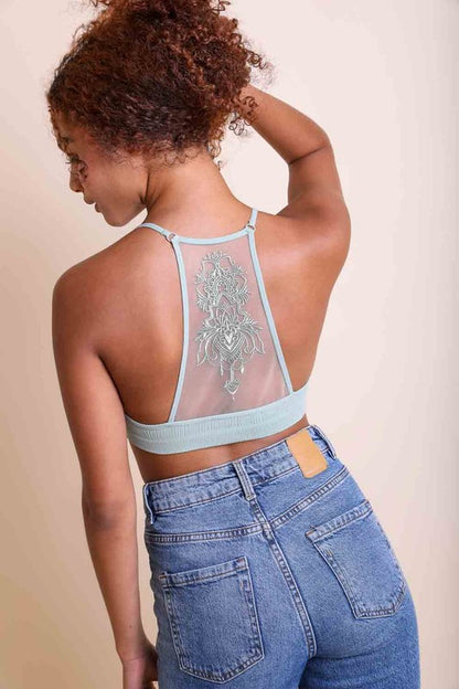 Showing Interest Tattoo Mesh Racerback Bralette