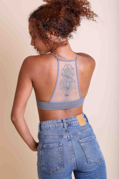 Showing Interest Tattoo Mesh Racerback Bralette