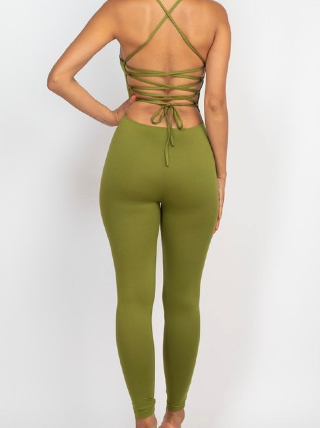 Catching Wind Criss Cross Open Back Jumpsuit