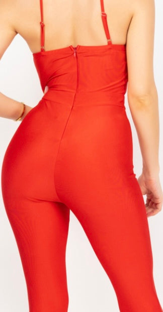 I’m the gift cinched sweetheart stretch jumpsuit