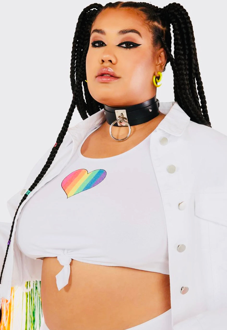 Curvy Rainbow Squad Tank Top