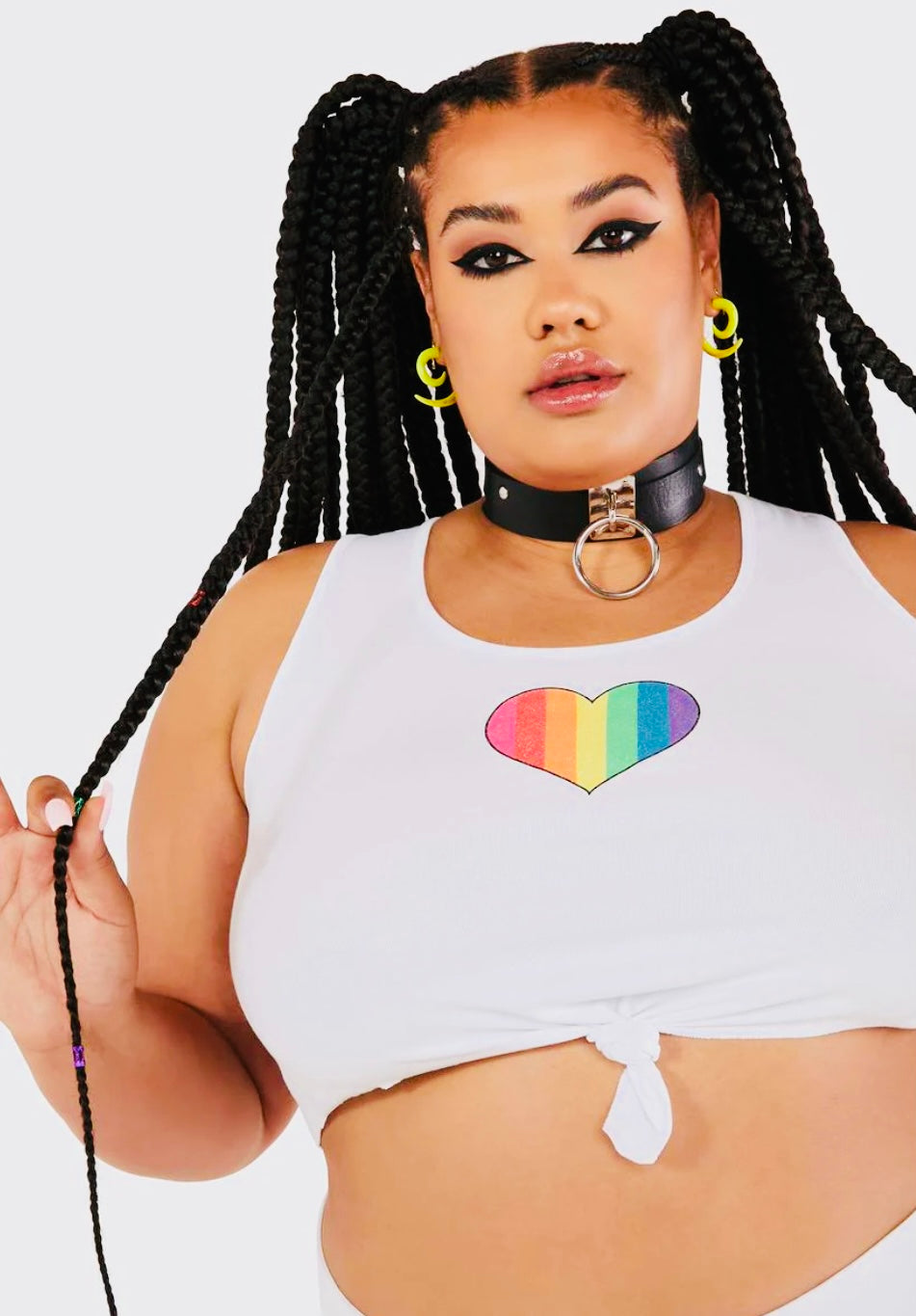 Curvy Rainbow Squad Tank Top