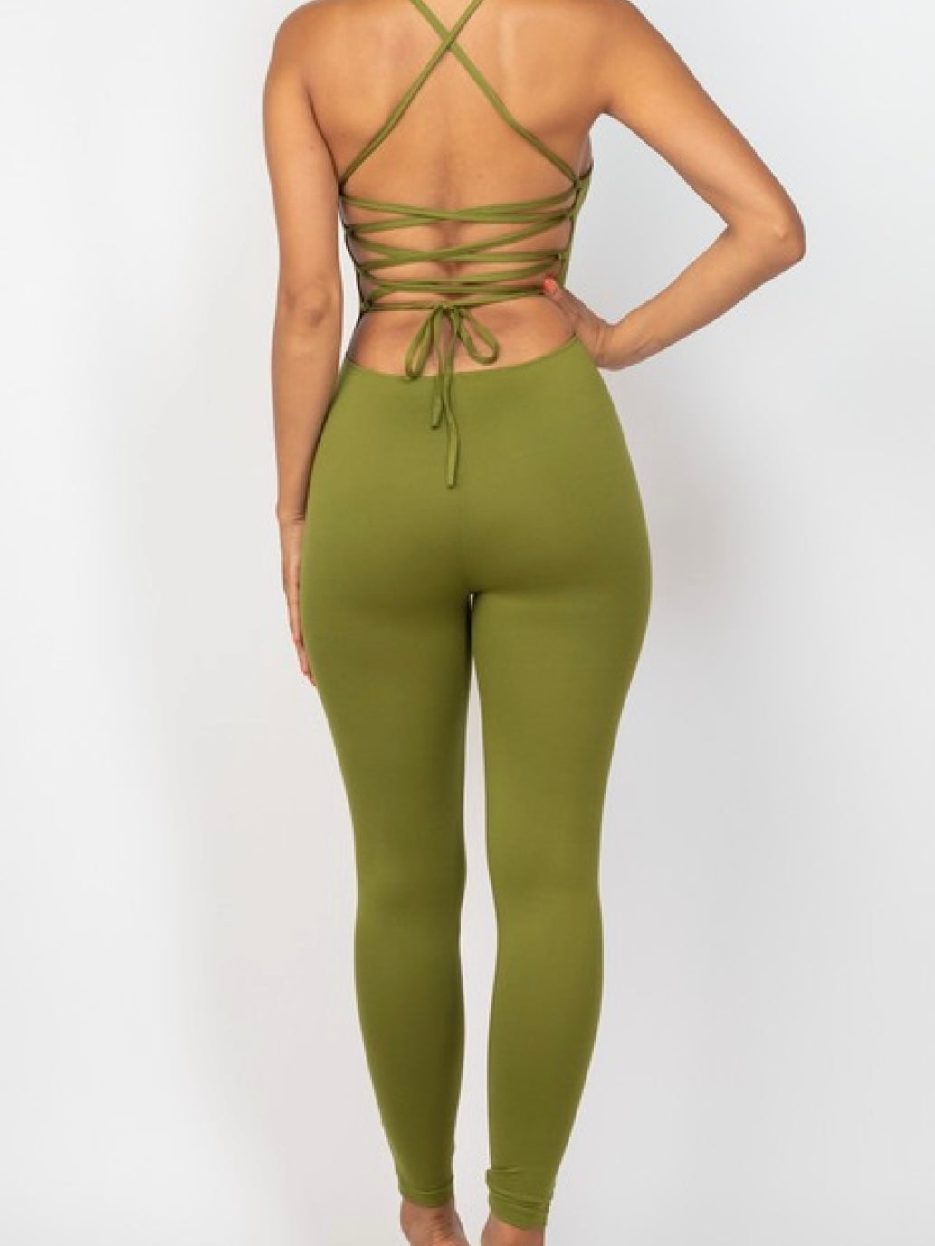 Catching Wind Criss Cross Open Back Jumpsuit